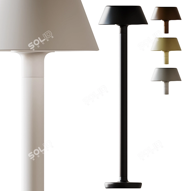 Luminous Outdoor Floor Lamp 3D model image 1