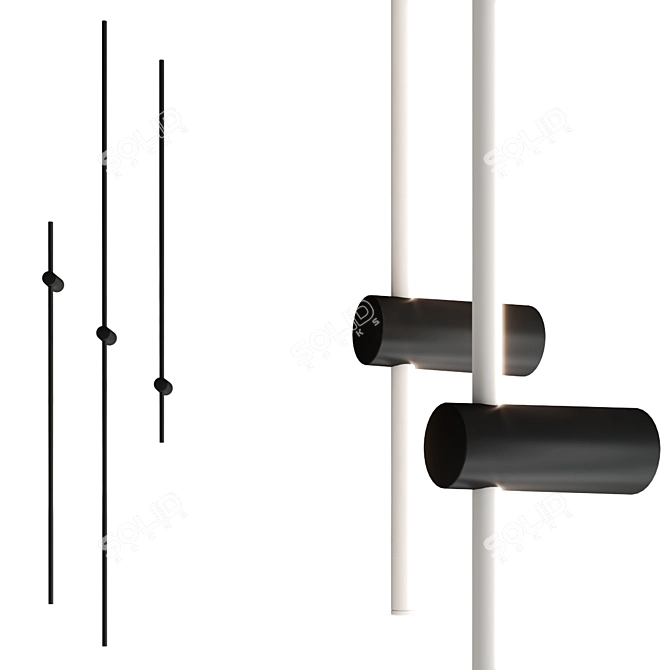 Modern LED Aluminium Wall Lamp 3D model image 1