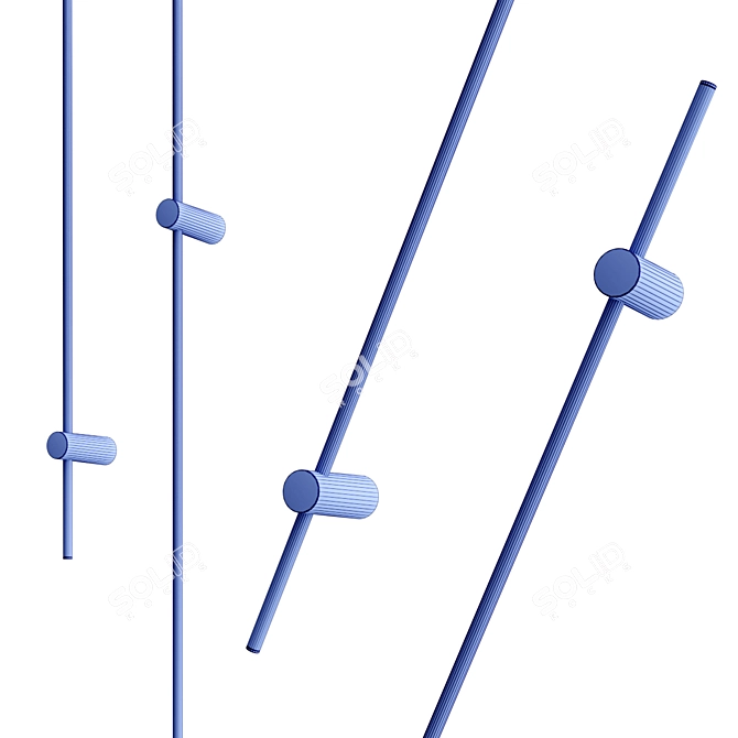 Modern LED Aluminium Wall Lamp 3D model image 3