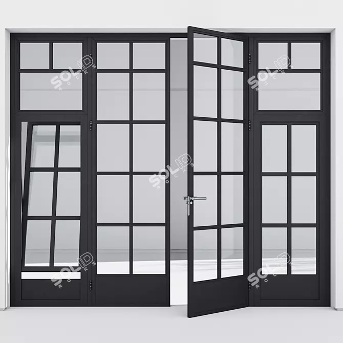 304 Aluminium Door, Corona Render 3D model image 1