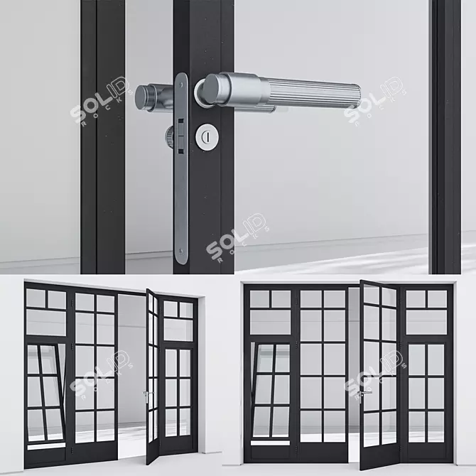 304 Aluminium Door, Corona Render 3D model image 3