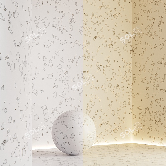 Seamless Terrazzo Marble Texture Pack 3D model image 2