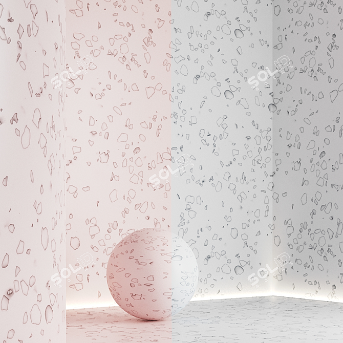 Seamless Terrazzo Marble Texture Pack 3D model image 4