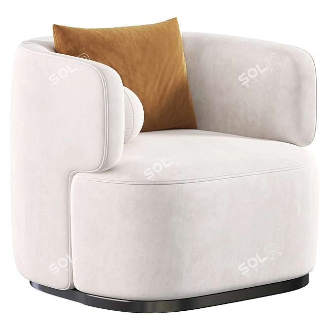 Luxury Green Velvet Ritz Armchair 3D model image 2