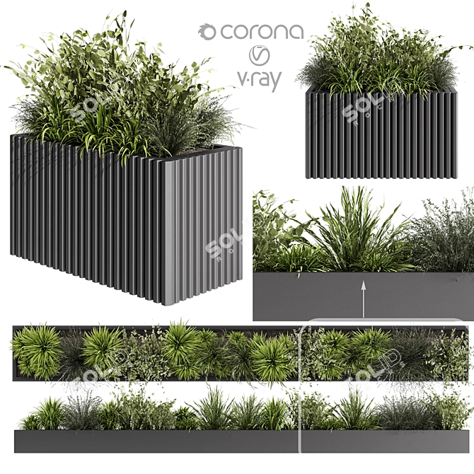  Island Kitchen Decoration Flowerbox 3D model image 1