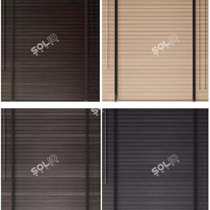 Folding Wooden Blinds 3D model image 3