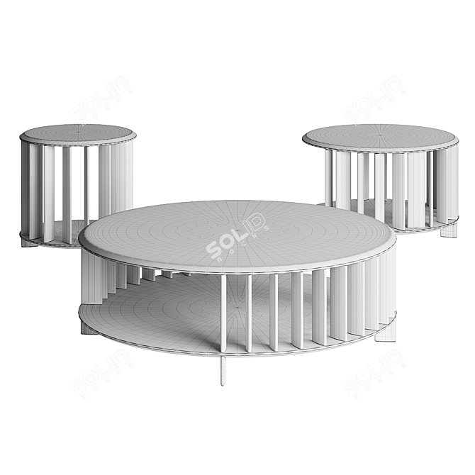 Luxury Outdoor Islands Coffee Table 3D model image 2