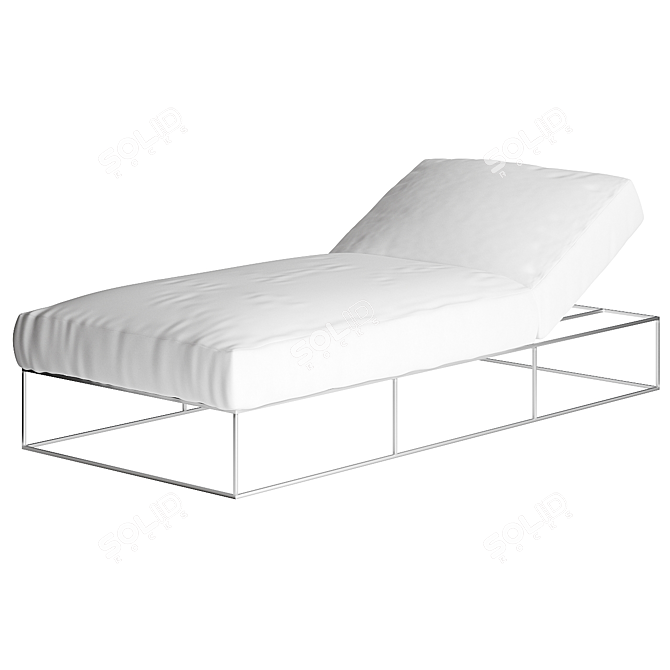 Elegant Outdoor Daybed Comfort 3D model image 1