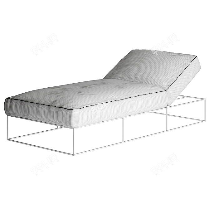 Elegant Outdoor Daybed Comfort 3D model image 2