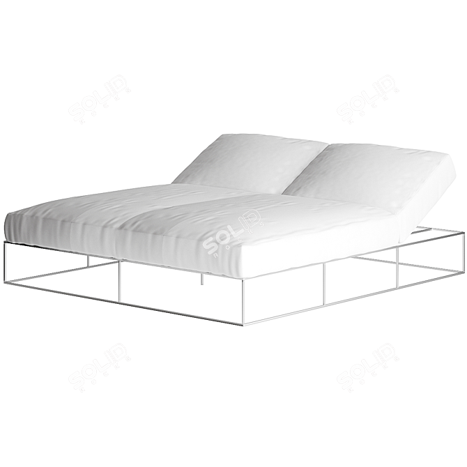 Elegant Outdoor Daybed for Refined Comfort 3D model image 1