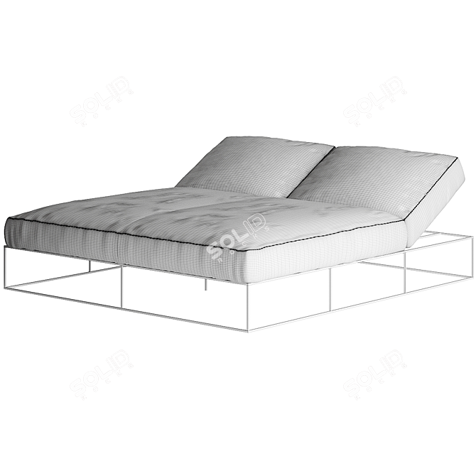 Elegant Outdoor Daybed for Refined Comfort 3D model image 2