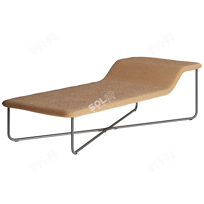 Modern Steel Rod Daybed: Clivio 3D model image 2