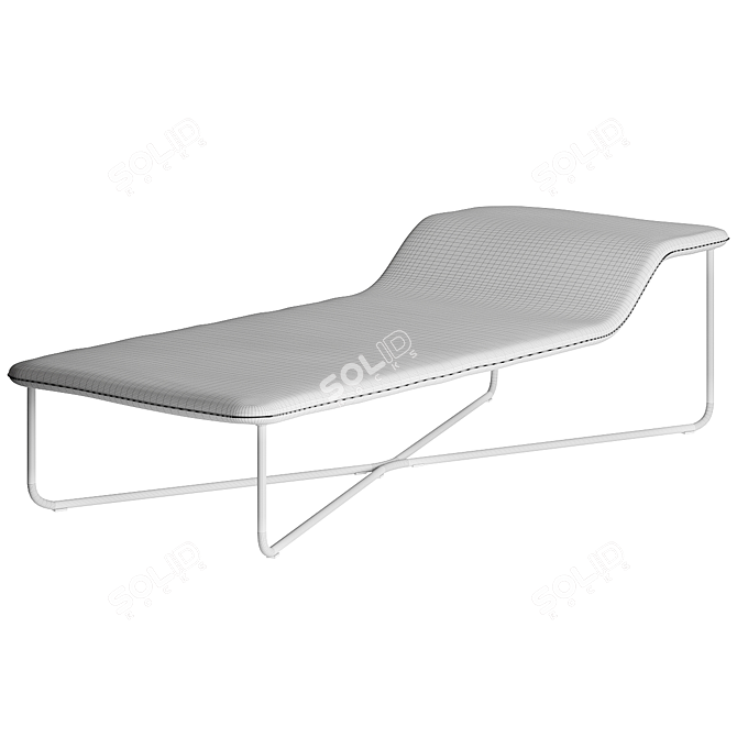 Modern Steel Rod Daybed: Clivio 3D model image 3