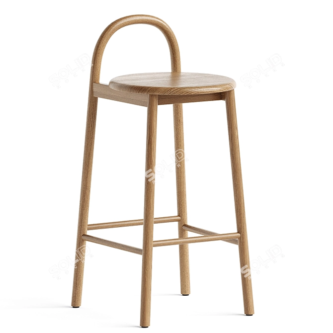 Elegant Bobby Bar Stool 3D model image 1