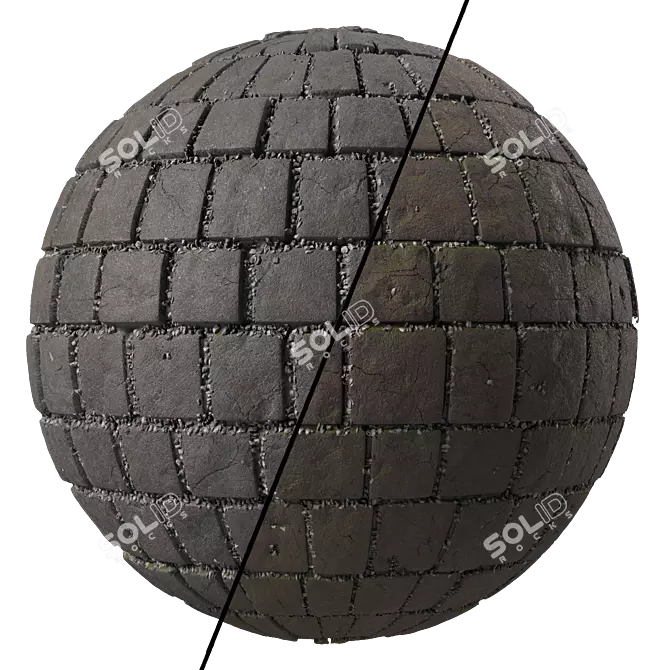 Artisan Slate Stone Paving Kit 3D model image 1