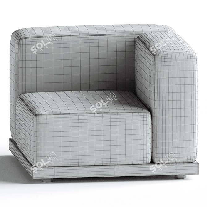 N-S02 Armchair: Karimoku Collection 3D model image 3