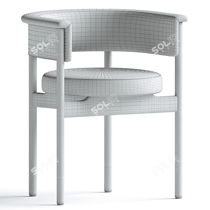 Modern Scandinavian Design Cafe Furniture 3D model image 3