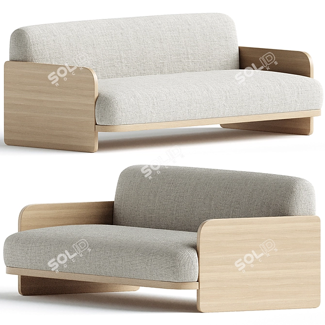 Stylish Jardan Marlo 2.5 Seater 3D model image 1