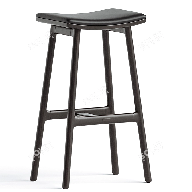 Quirky Counter Stool 3D model image 1