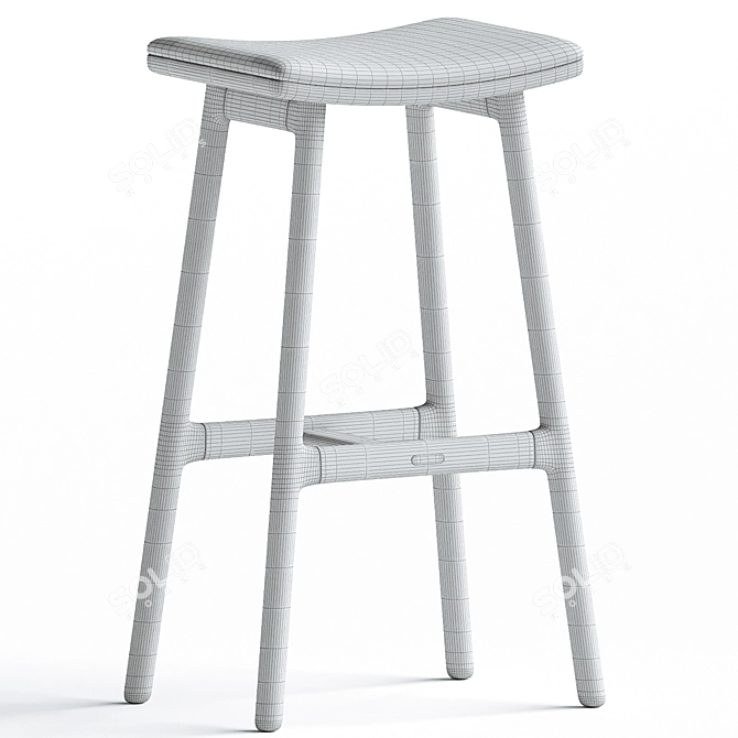Quirky Counter Stool 3D model image 3