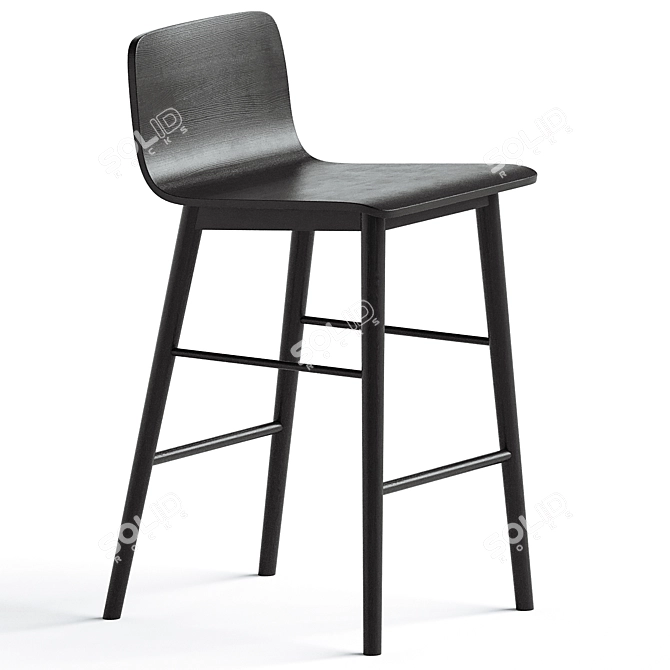 Elegant Tami Counter Stool 3D model image 2