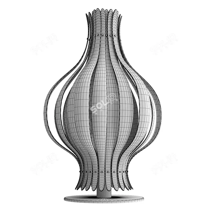 Designer Table Lamp Onion 3D model image 3