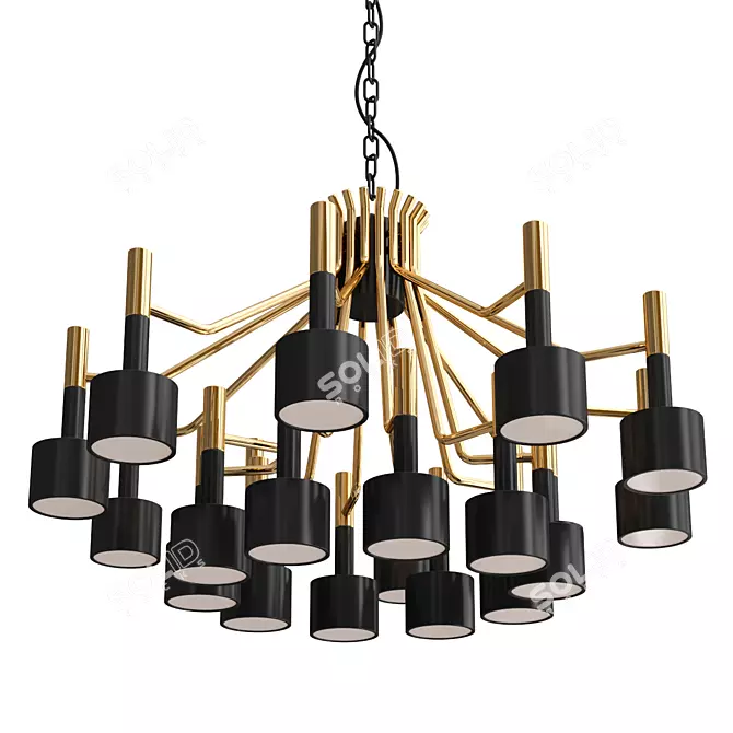 Ella 20 Chandelier, 120cm Diameter 3D model image 1