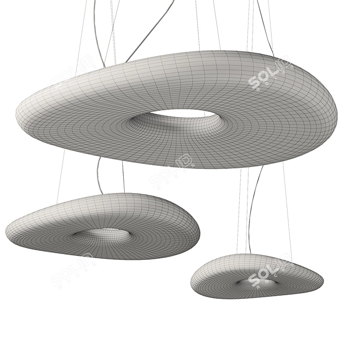 Stilnovo Mr Magoo Glass Chandelier 3D model image 2