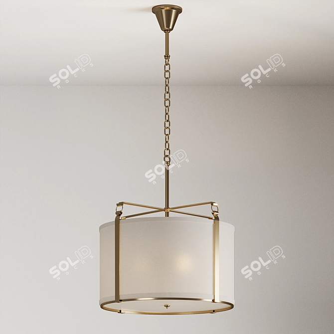 Sleek Modern Chandelier Design 3D model image 4