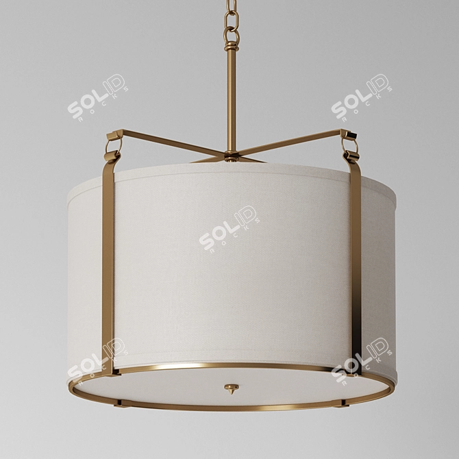 Sleek Modern Chandelier Design 3D model image 5