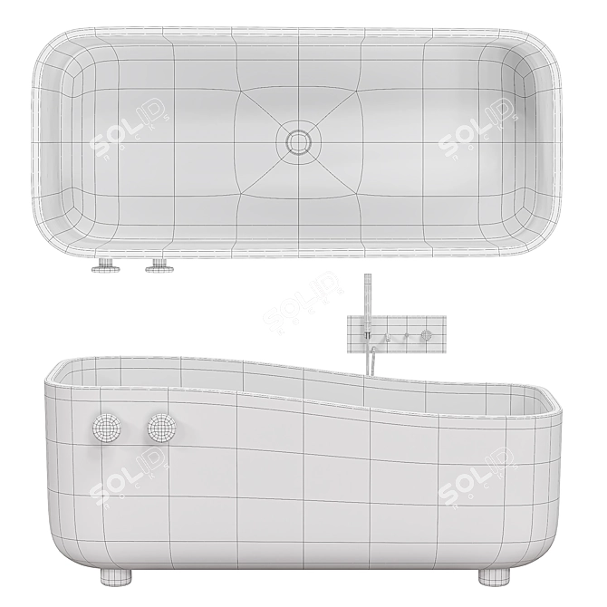 Swing Bathtub Livingtec 3D Model 3D model image 3