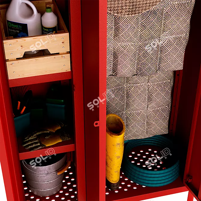 Outdoor Tool Cabinet & Hanger 3D model image 7