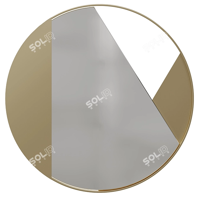 Exclusive Revolution Brass Mirror 3D model image 2