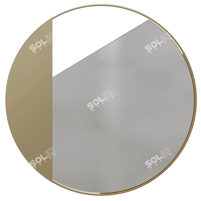 Exclusive Revolution Brass Mirror 3D model image 3