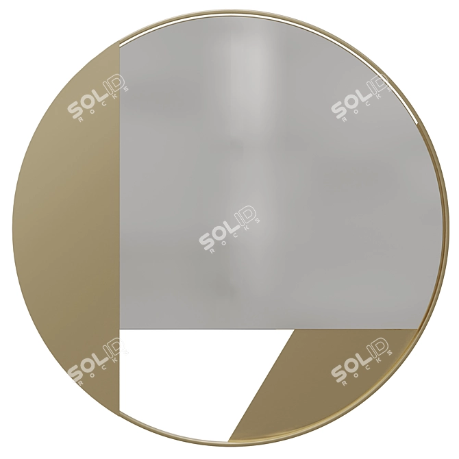 Exclusive Revolution Brass Mirror 3D model image 4