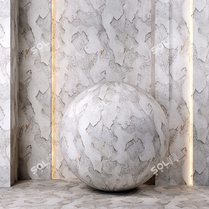 4K Concrete PBR Texture Bundle 3D model image 1