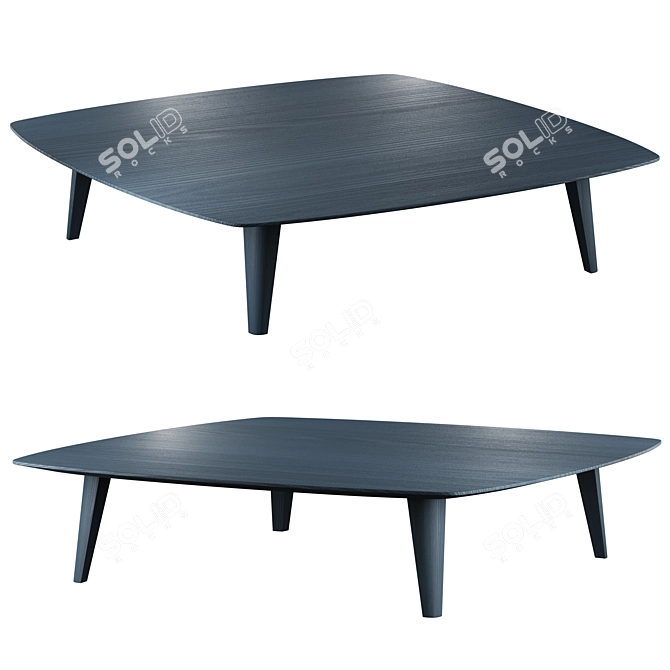 Eddy Rectangular Wooden Coffee Table 3D model image 2