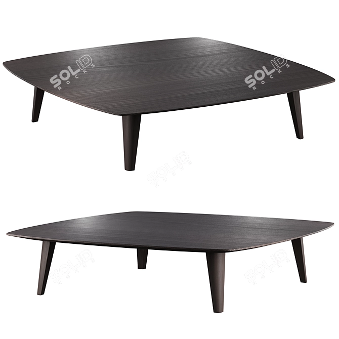 Eddy Rectangular Wooden Coffee Table 3D model image 3