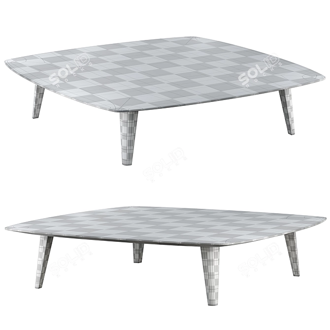 Eddy Rectangular Wooden Coffee Table 3D model image 5