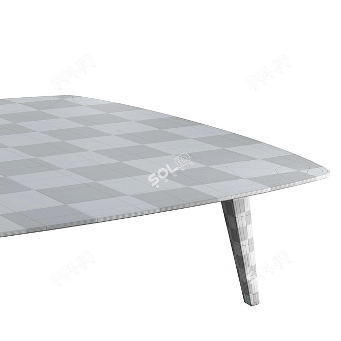 Eddy Rectangular Wooden Coffee Table 3D model image 6