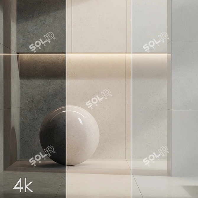 Cifre Porcelain Tile Bundle: Antracite, Cream, Pearl 3D model image 1