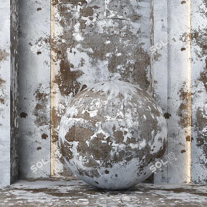 Concrete Seamless 4k Tileable PBR 3D model image 1