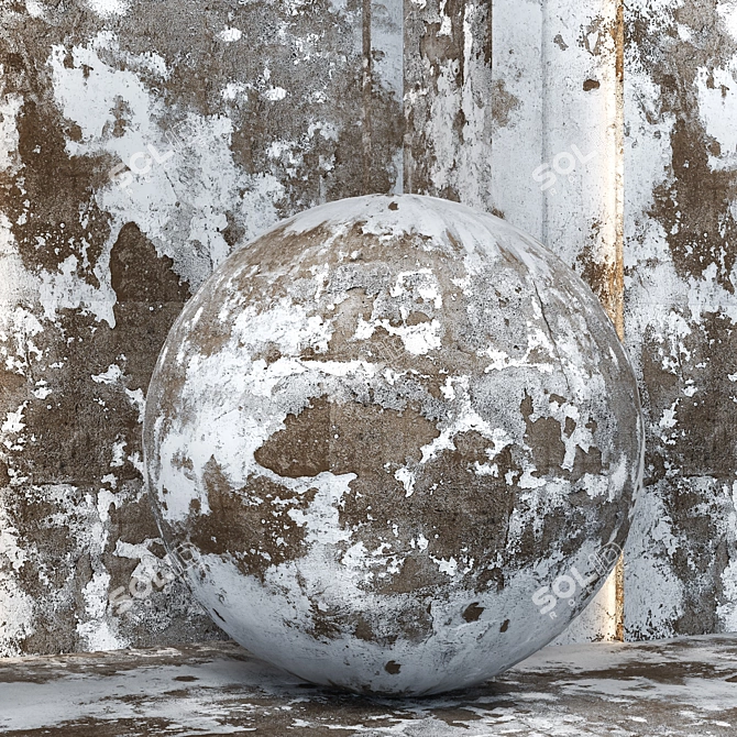 Concrete Seamless 4k Tileable PBR 3D model image 2