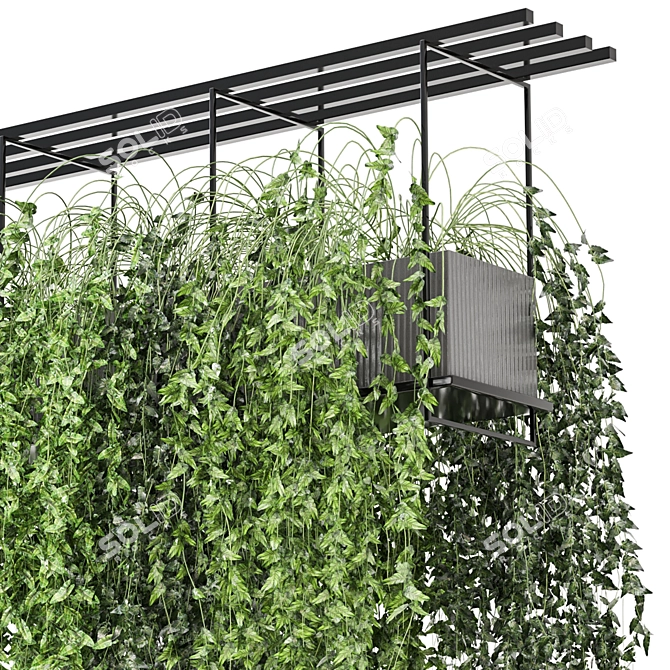 Metal Box Hanging Plant Set 3D model image 3