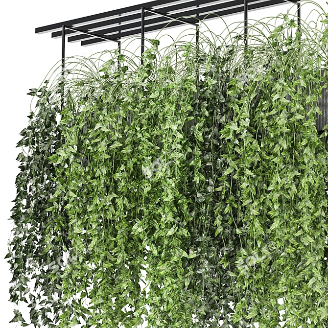 Metal Box Hanging Plant Set 3D model image 4