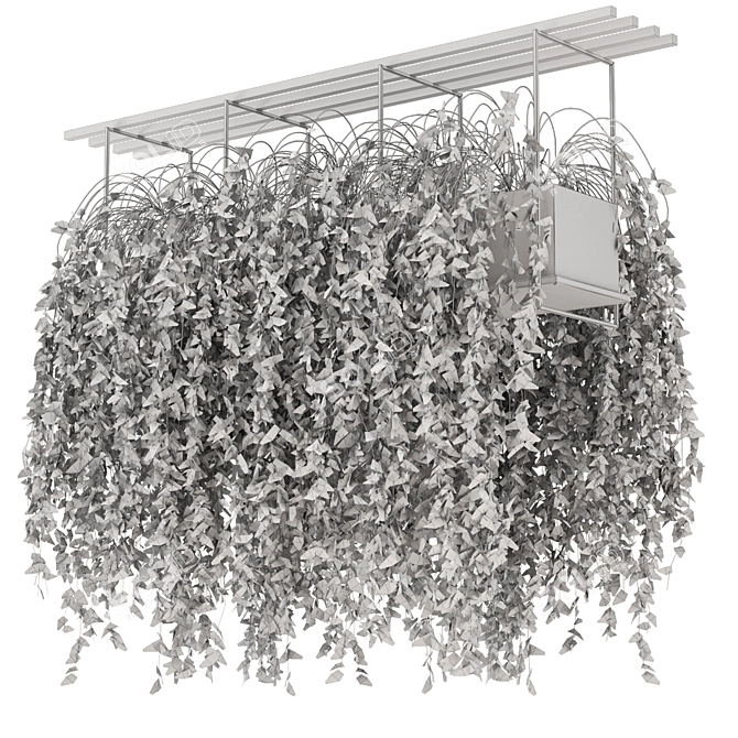 Metal Box Hanging Plant Set 3D model image 1