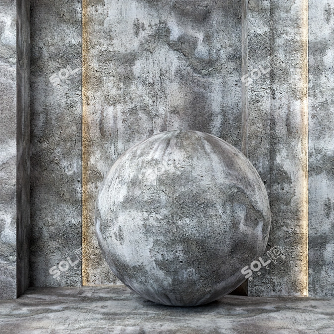 4k Seamless Concrete Texture Set 3D model image 1