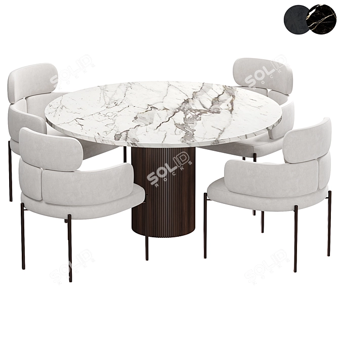 Modern 2015 Ostinato Dining Table 3D model image 4