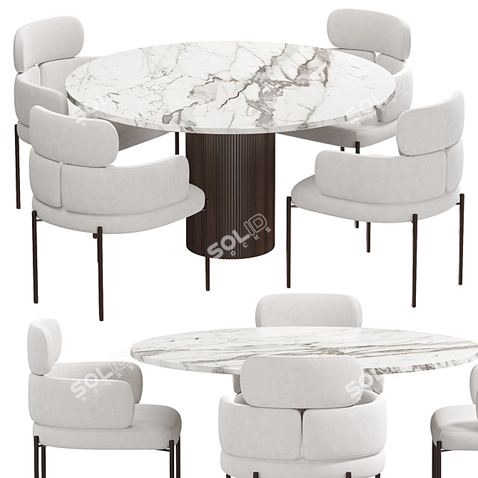 Modern 2015 Ostinato Dining Table 3D model image 7
