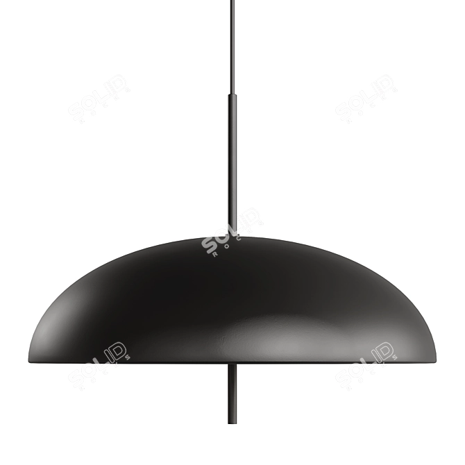 Sleek Nordic Pendant Light 3D model image 4